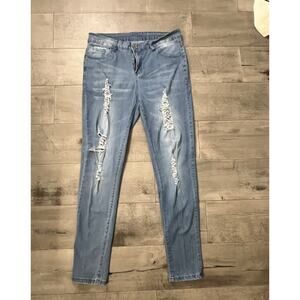 Womens Low Rise Stretchy Skinny Jeans Size 12 Waist 33